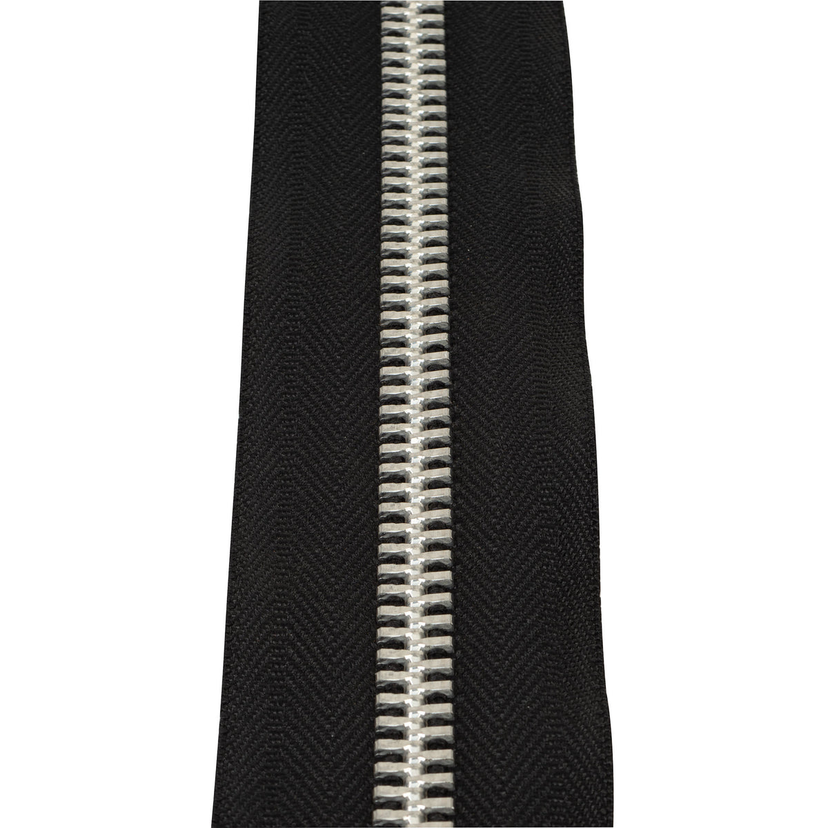 #10 Black, YKK Metal Chain Zipper Tape with Aluminum Teeth