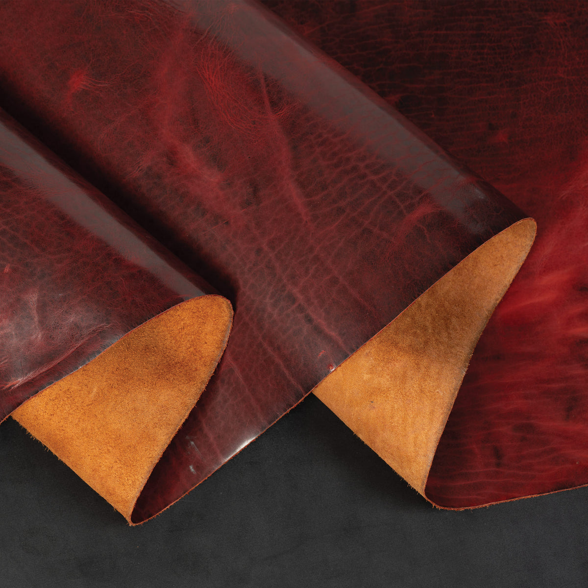 Burnt Chiptan American Bison Leather, 3/4 oz.