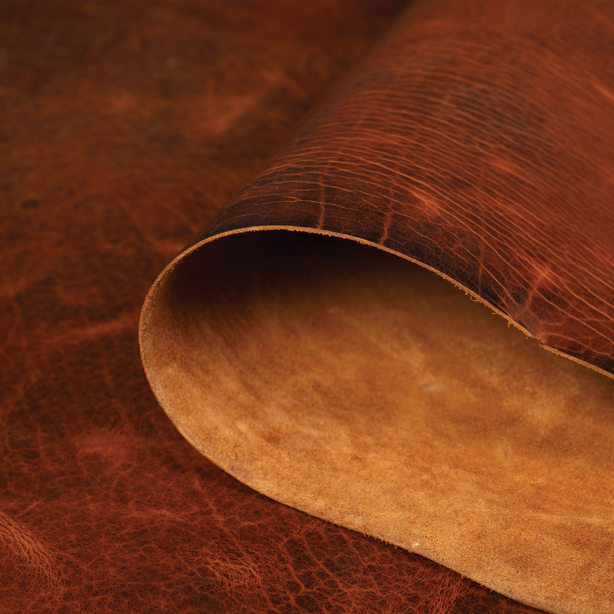 Burnt Chiptan American Bison Leather, 3/4 oz.