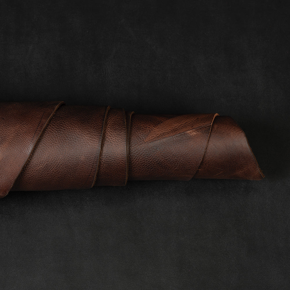 Sample, Cowboy Pull-Up Leather, Side, 5 to 6 oz.