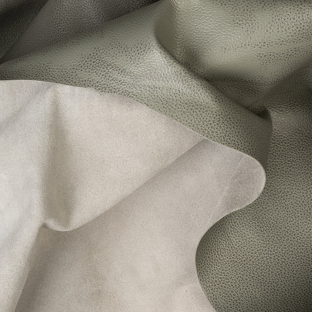 Modern Leather for Upholstery, Dark Gray, Fold