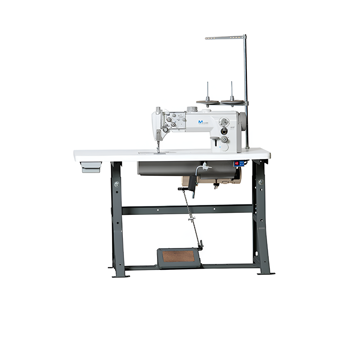 Adler 867 Flat Bed Leather Sewing Machine, Complete with Stand & Servo Motor