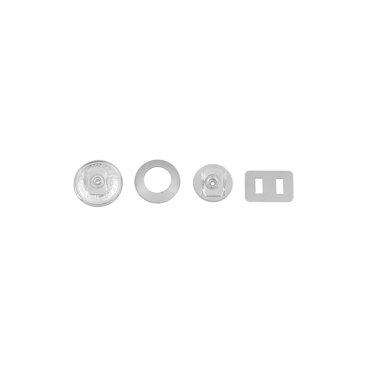 15mm Nickel, Beveloped Low Profile Magnetic Snap, Steel