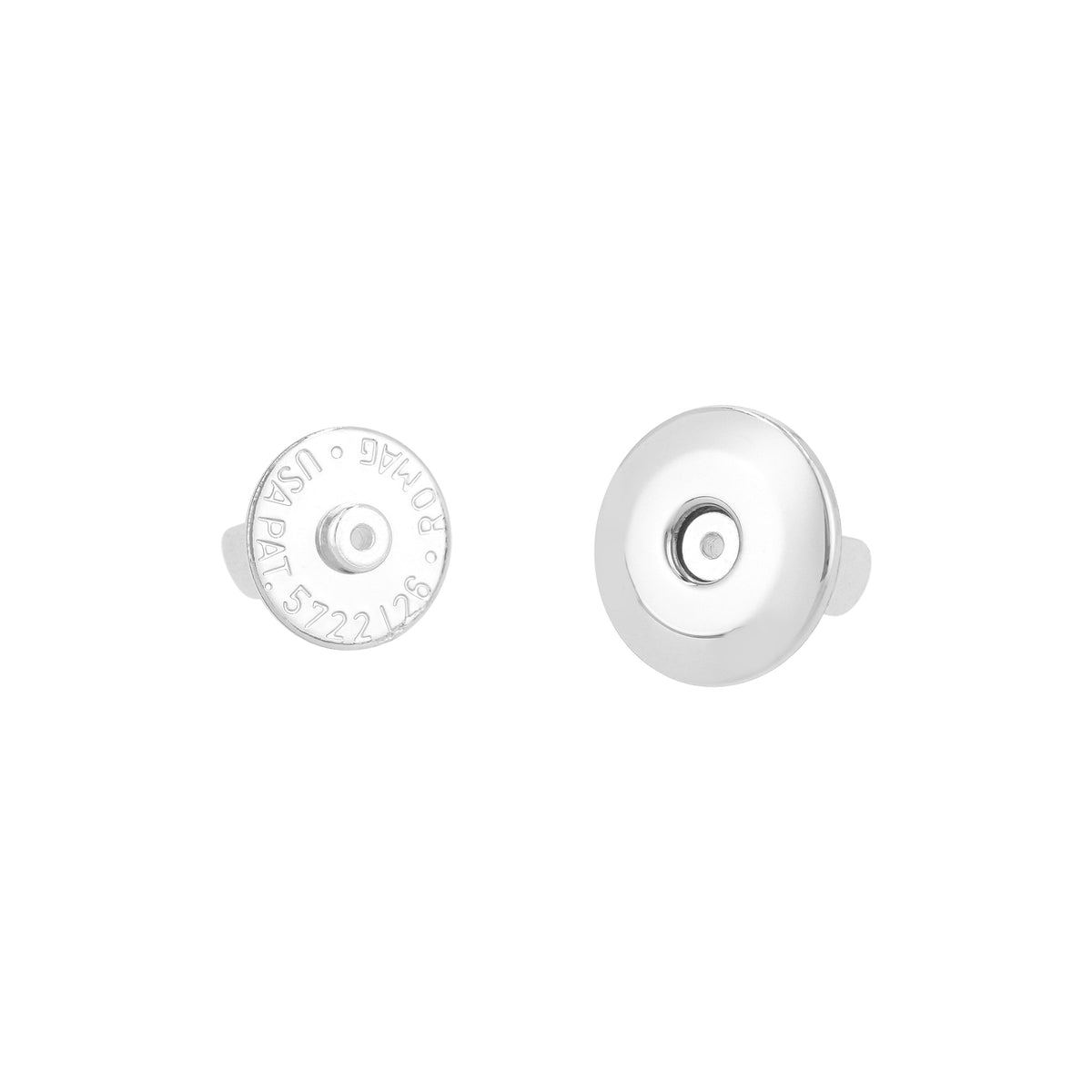 15mm Nickel, Beveloped Low Profile Magnetic Snap, Steel