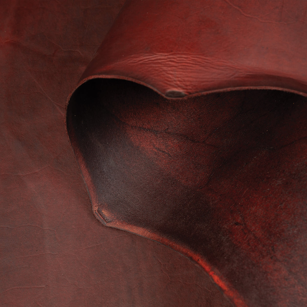 CHAHINLEATHER® Alum Tanned Burgundy Latigo Double Back, 5/7 oz.