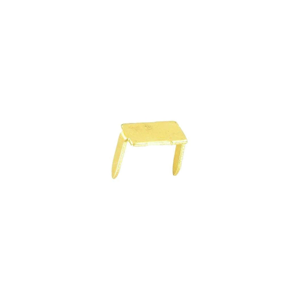 #10 Brass, 2-Prong Bottom Stop, Zinc Alloy-PK10