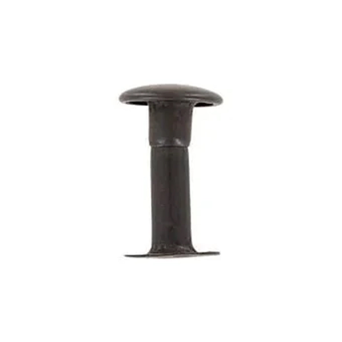 15mm Black, Single Cap Jiffy Rivets, Solid Brass-100ct