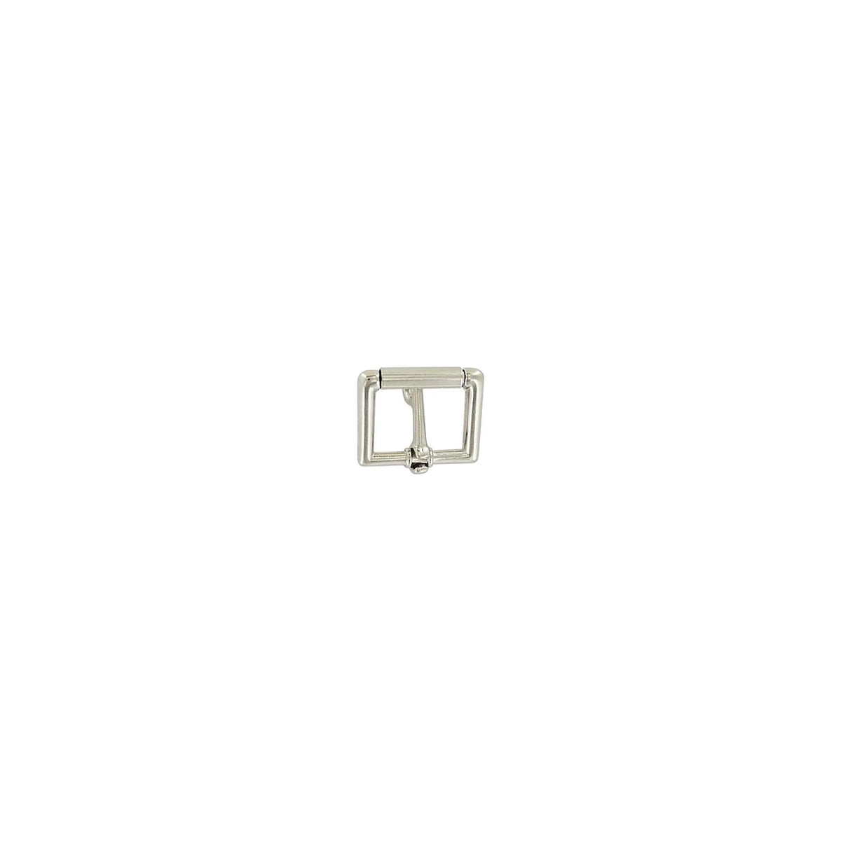 1" Nickel, Locking Tongue Heel Bar Roller Buckle, Zinc Alloy