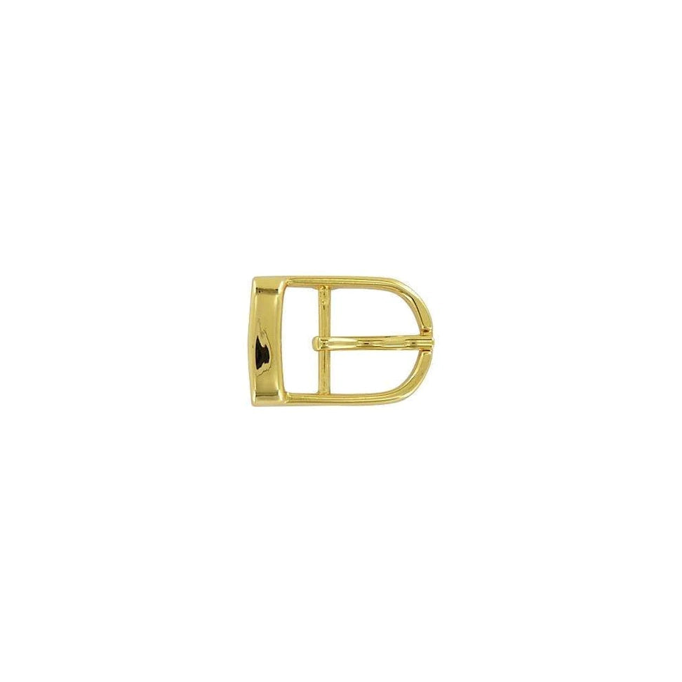 3/4" Shiny Gold, D Shaped Center Bar Buckle, Zinc Alloy