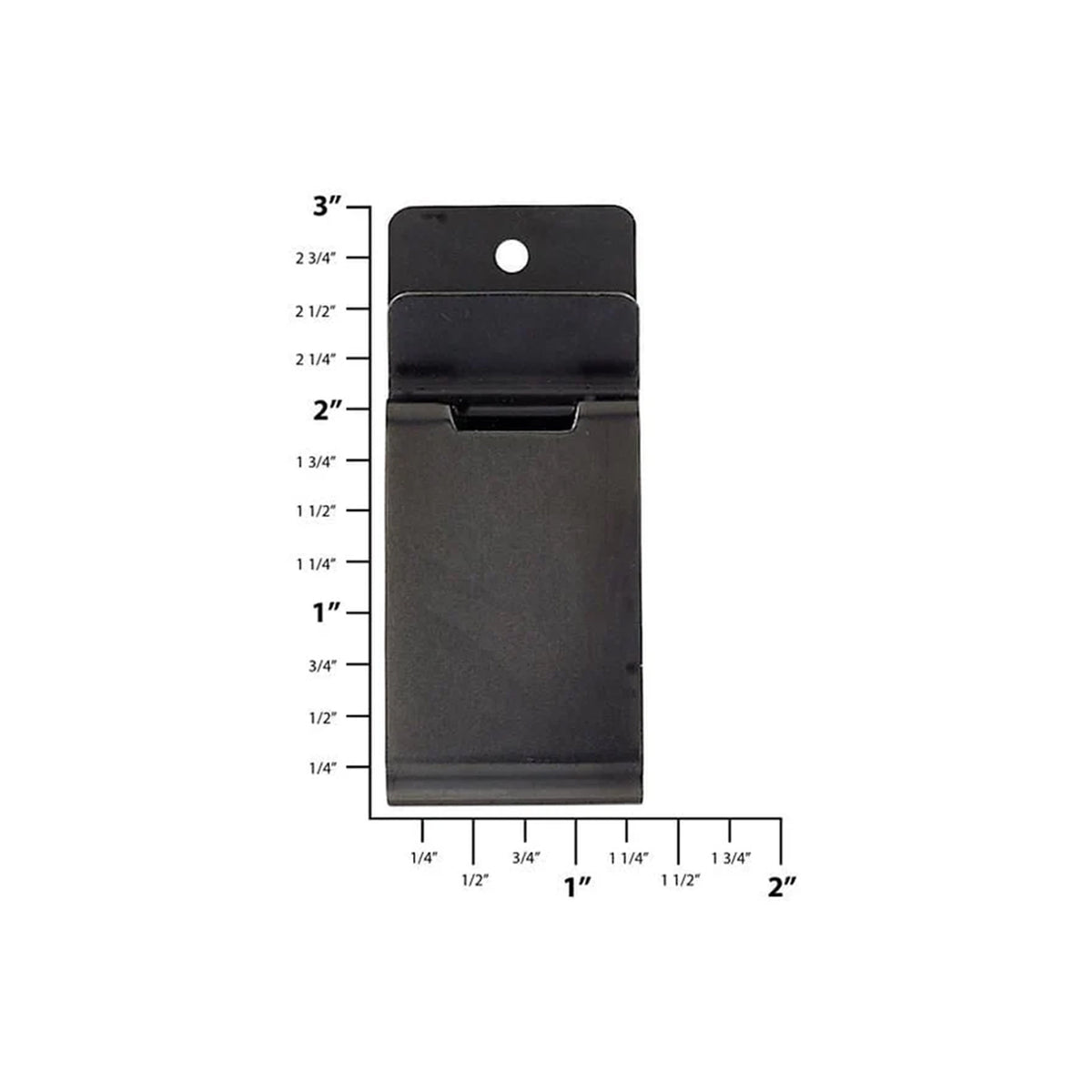 3" Black Oxide, Clip, Steel
