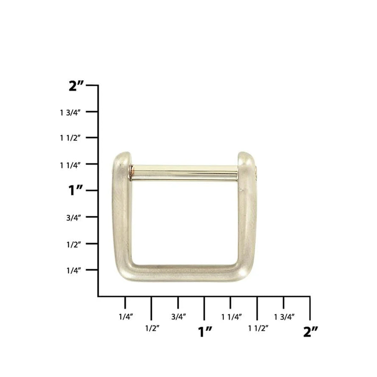 1" Shiny Nickel, Handle Loop with Screw-In Pin, Zinc Alloy