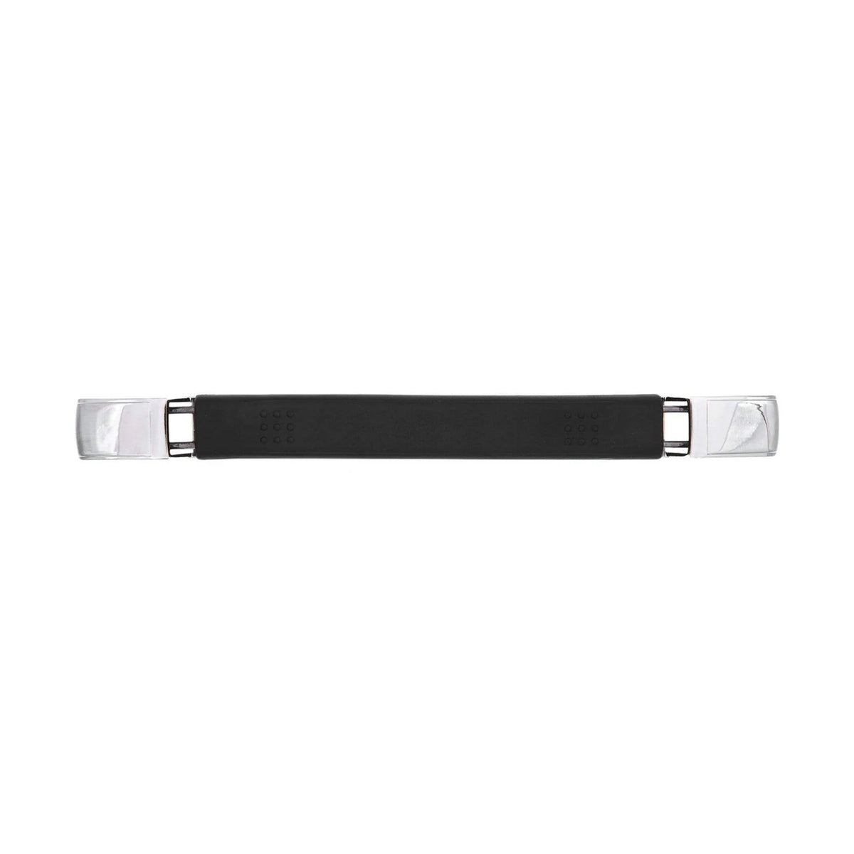 6 3/4" Black, Handle with Nickel Loops, Vinyl
