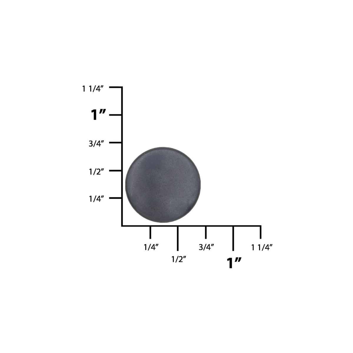 Line 2 1/4" Black, Cap, Solid Brass