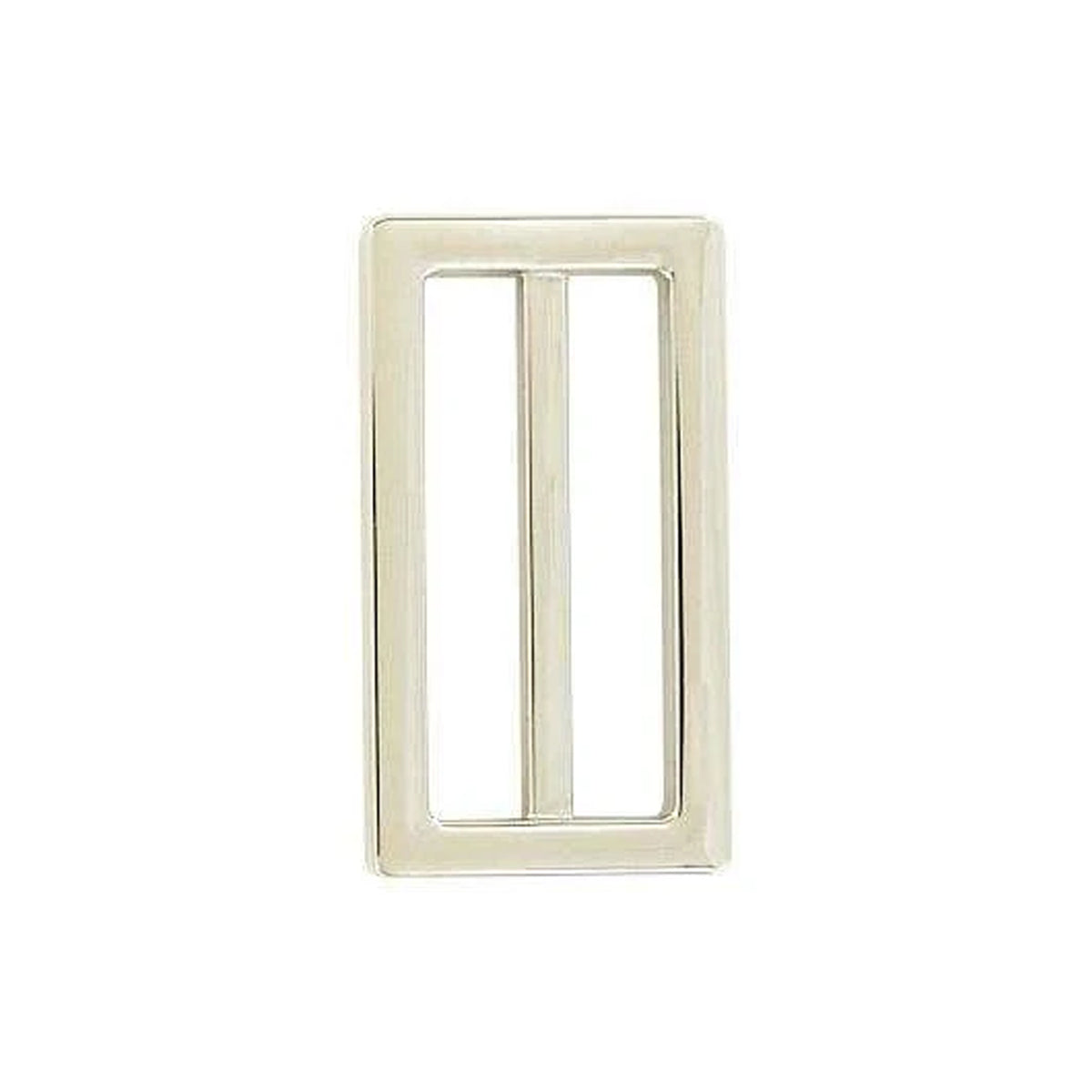 1 1/2" Shiny Nickel, Cast Strap Tri Glide Slider, Zinc Alloy