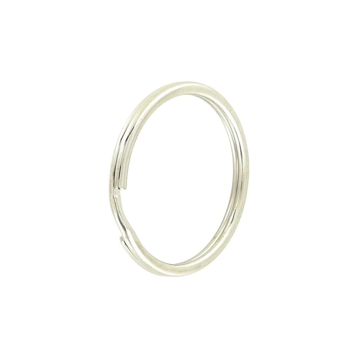 1 1/2" Nickel, Split Key Ring, Steel