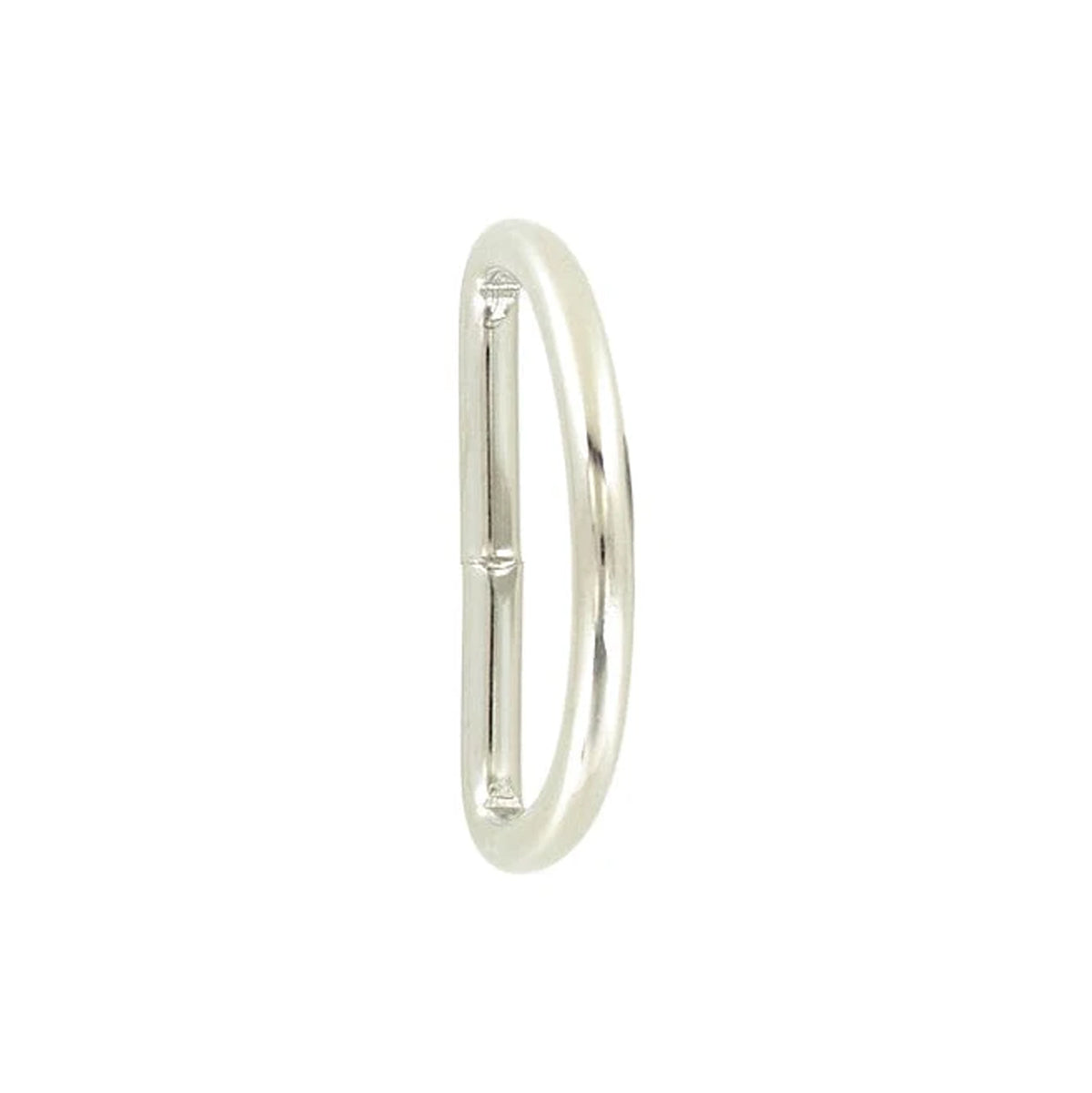 1 1/2" Nickel, Welded D Ring Low Profile, Steel