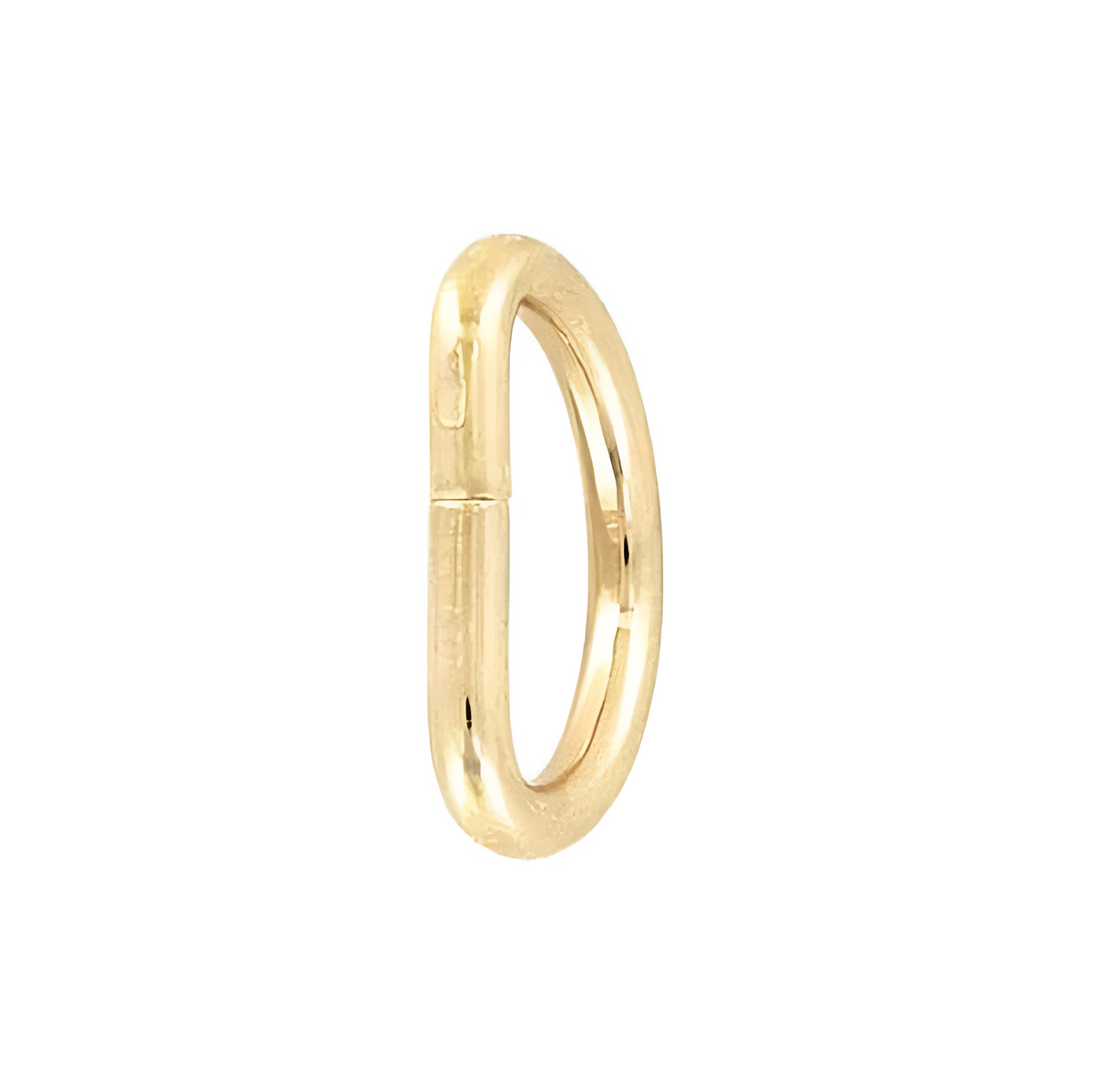1" Shiny Gold, Split D Ring, Steel
