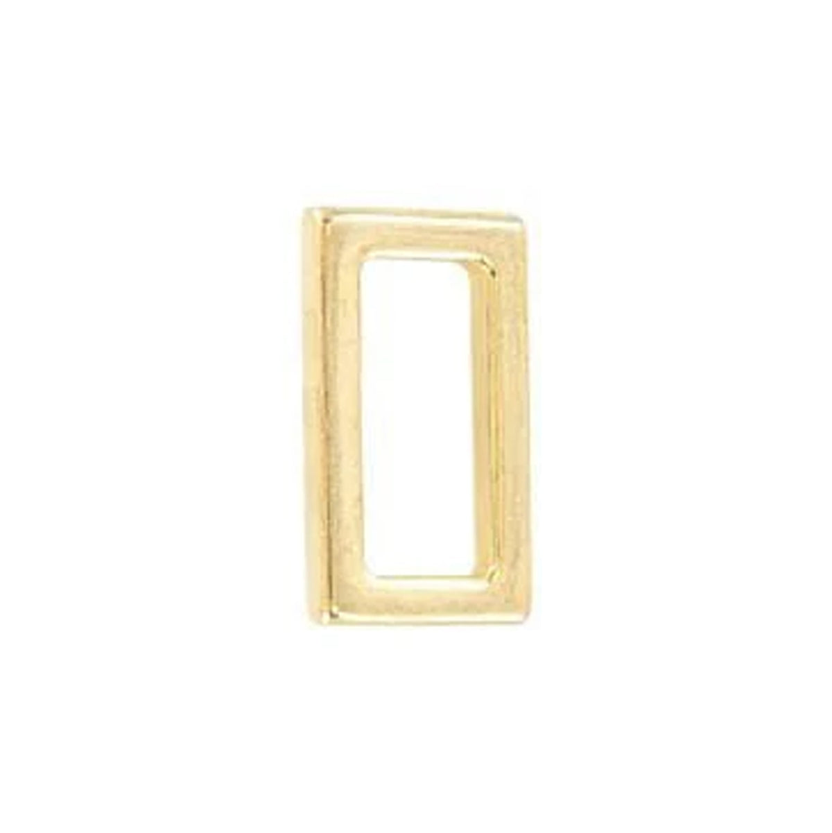 3/4" Shiny Gold, Flat Rectangular Ring, Zinc Alloy