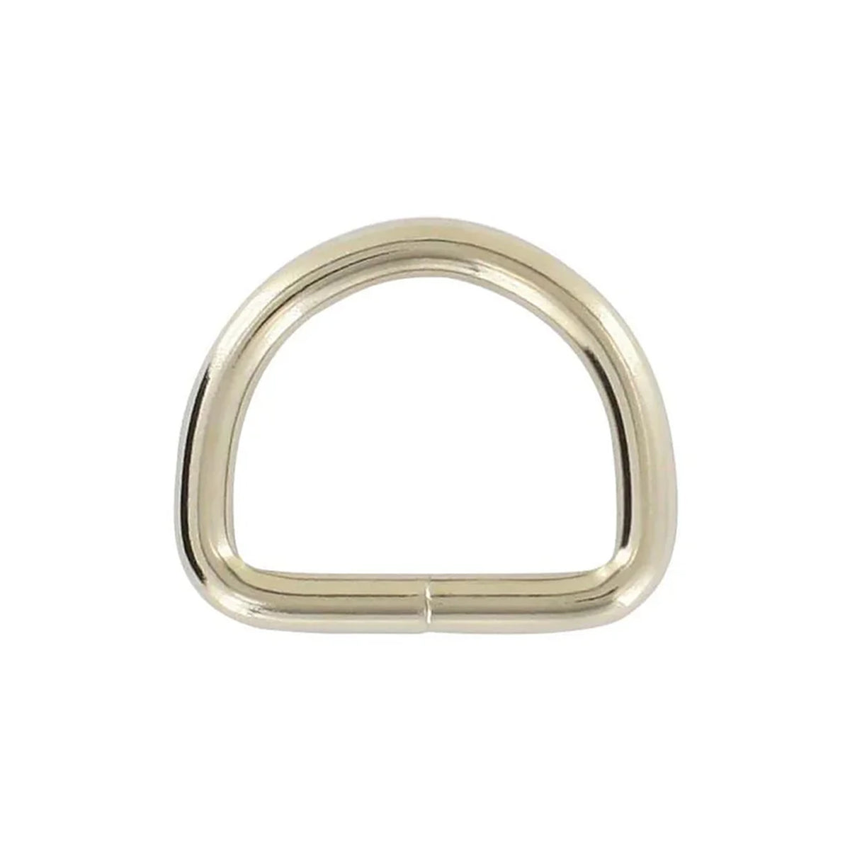 3/4" Nickel, Welded D Ring, Steel