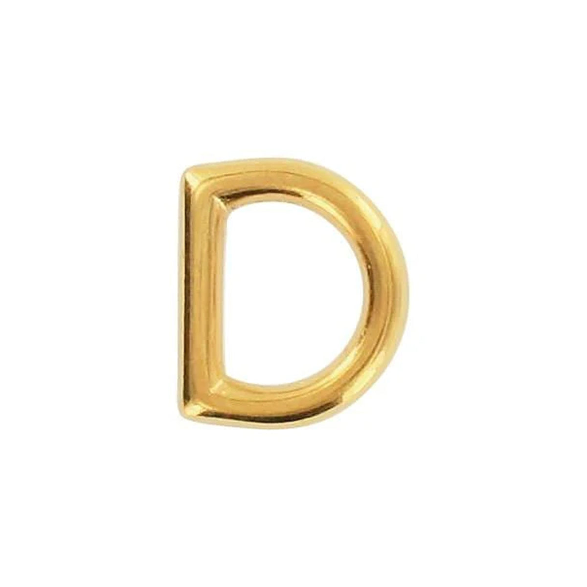 3/8" Shiny Gold, Cast D Ring, Zinc Alloy