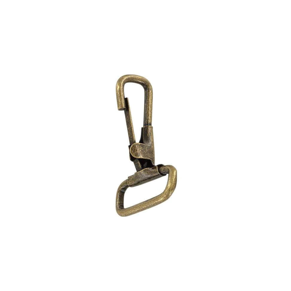 1" Antique Brass, Halter Snap Hook, Steel