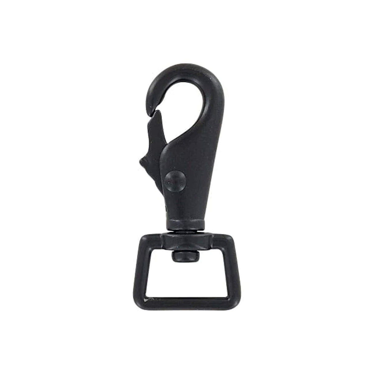 3/4" Shiny Black, Lever Swivel Snap Hook, Zinc Alloy