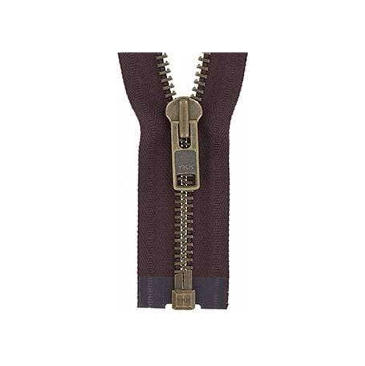 #10 Metal, Brown, 36" Separating Bomber Jacket Zipper with Antique Brass Teeth