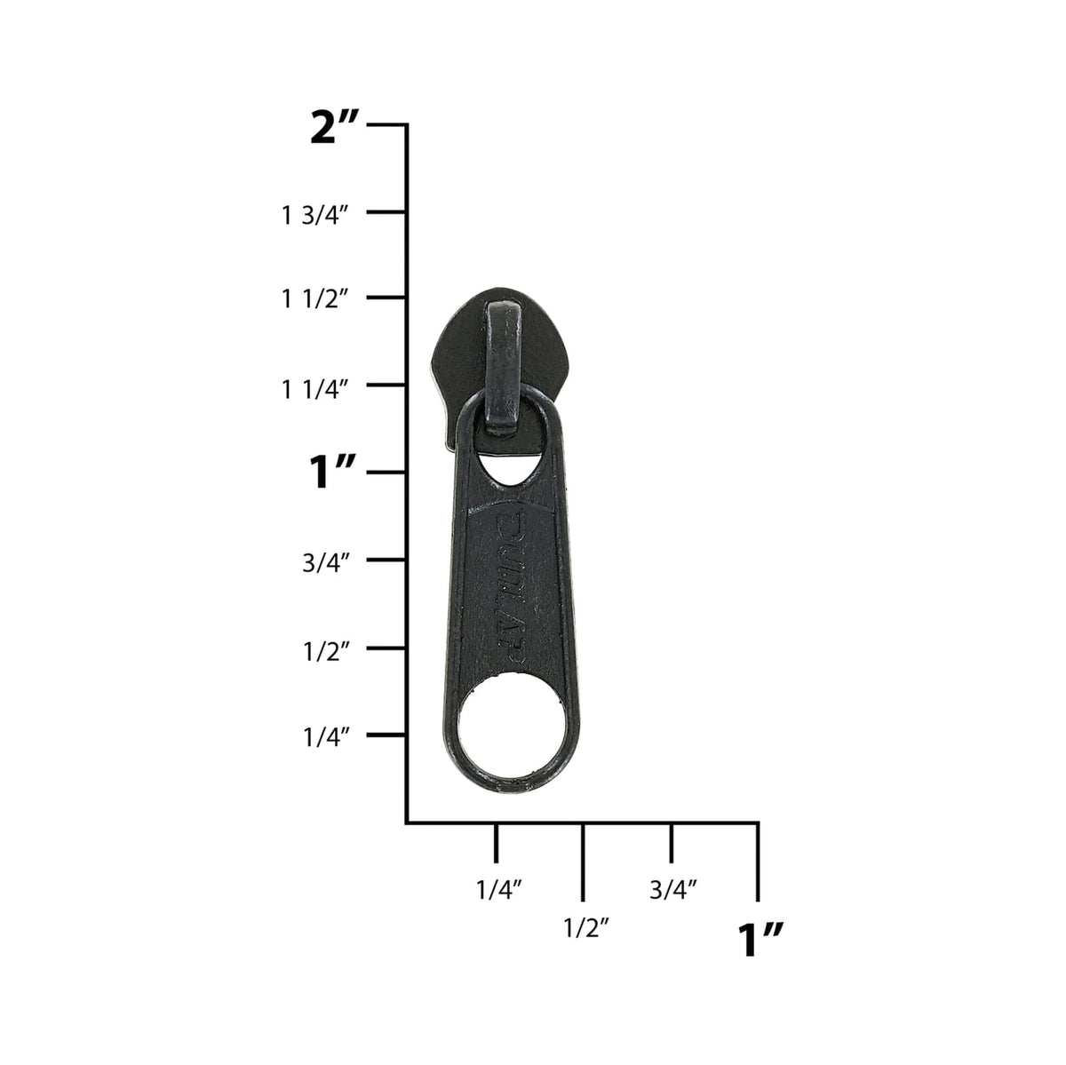 #5 Black, Coil, Dunlap Long Tab Semi-Swivel Zipper Slider, Zinc Alloy