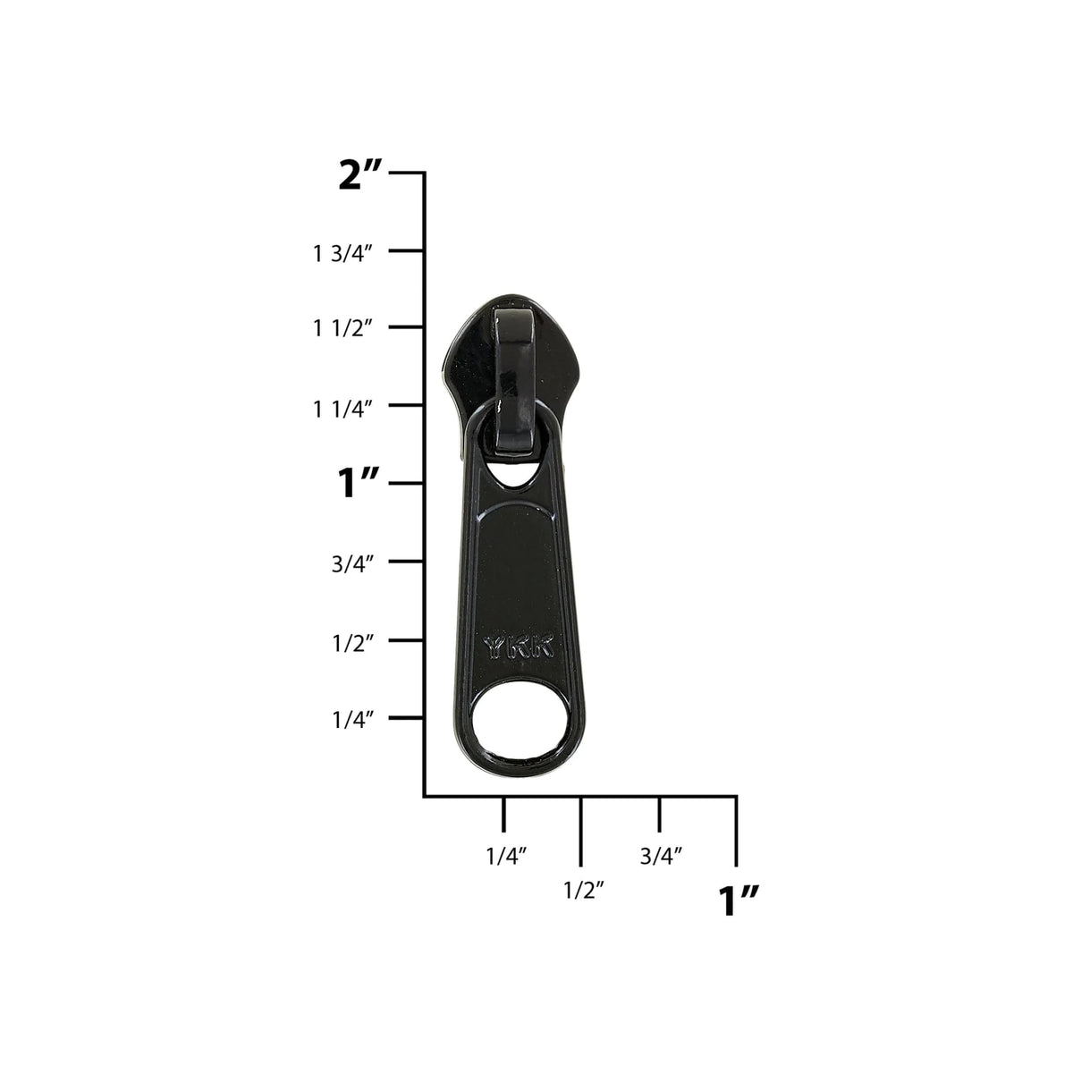 #5 Black, Coil, YKK Invisible Non-Lock Zipper Slider, Zinc Alloy, #5CN-8-BLK