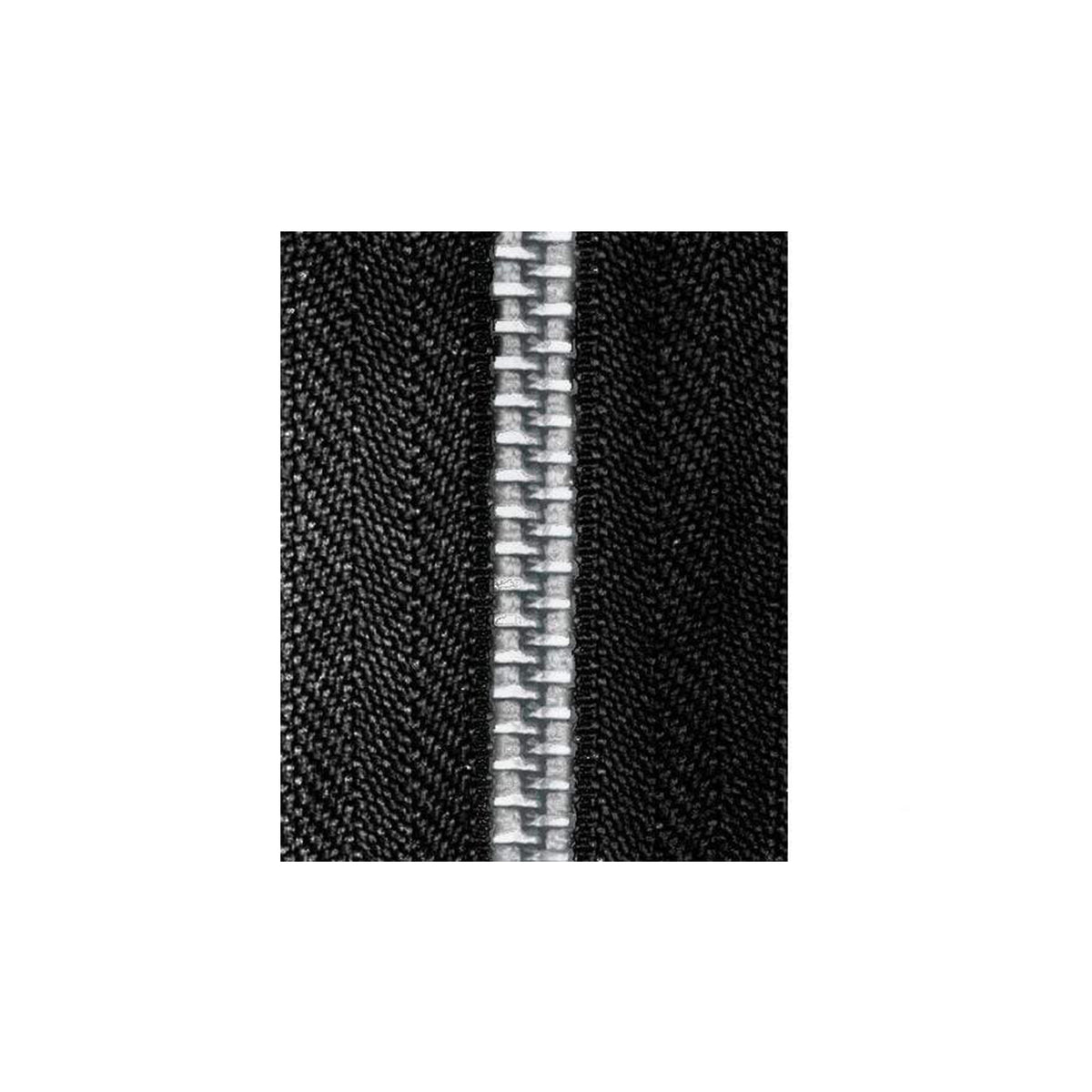 #5 Black, YKK Metal Chain Zipper Tape with Aluminum Teeth