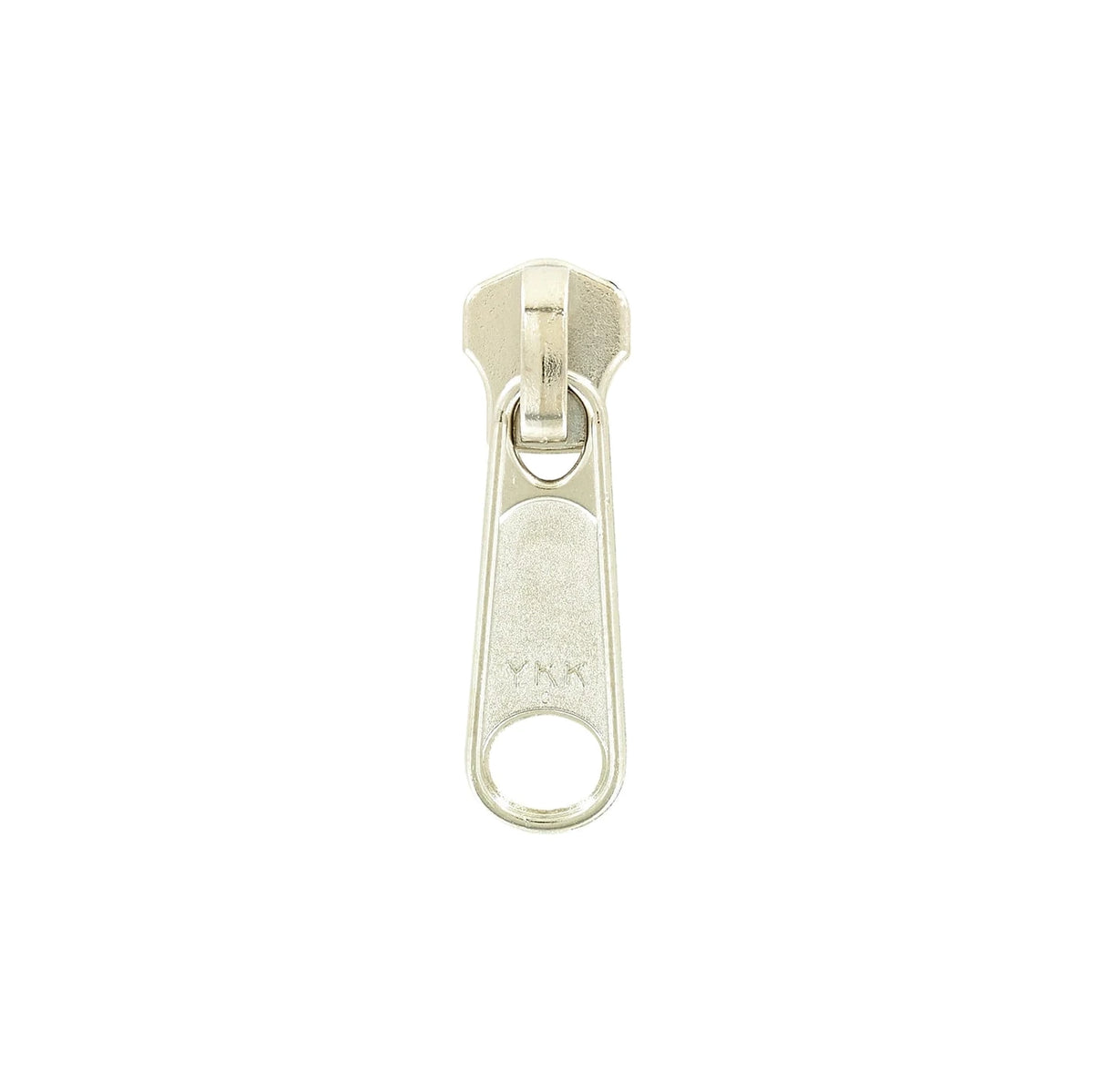#5 Nickel, Metal, YKK Long Tab Semi-Swivel Zipper Slider, Zinc Alloy