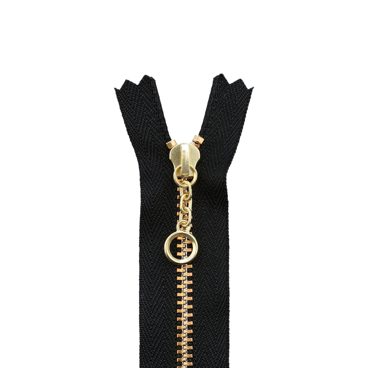 Ohio Travel Bag 5" Handbag Zipper, Black w/ Brass Teeth, #451-5-BLK-BRS 451-5-BLK-BRS