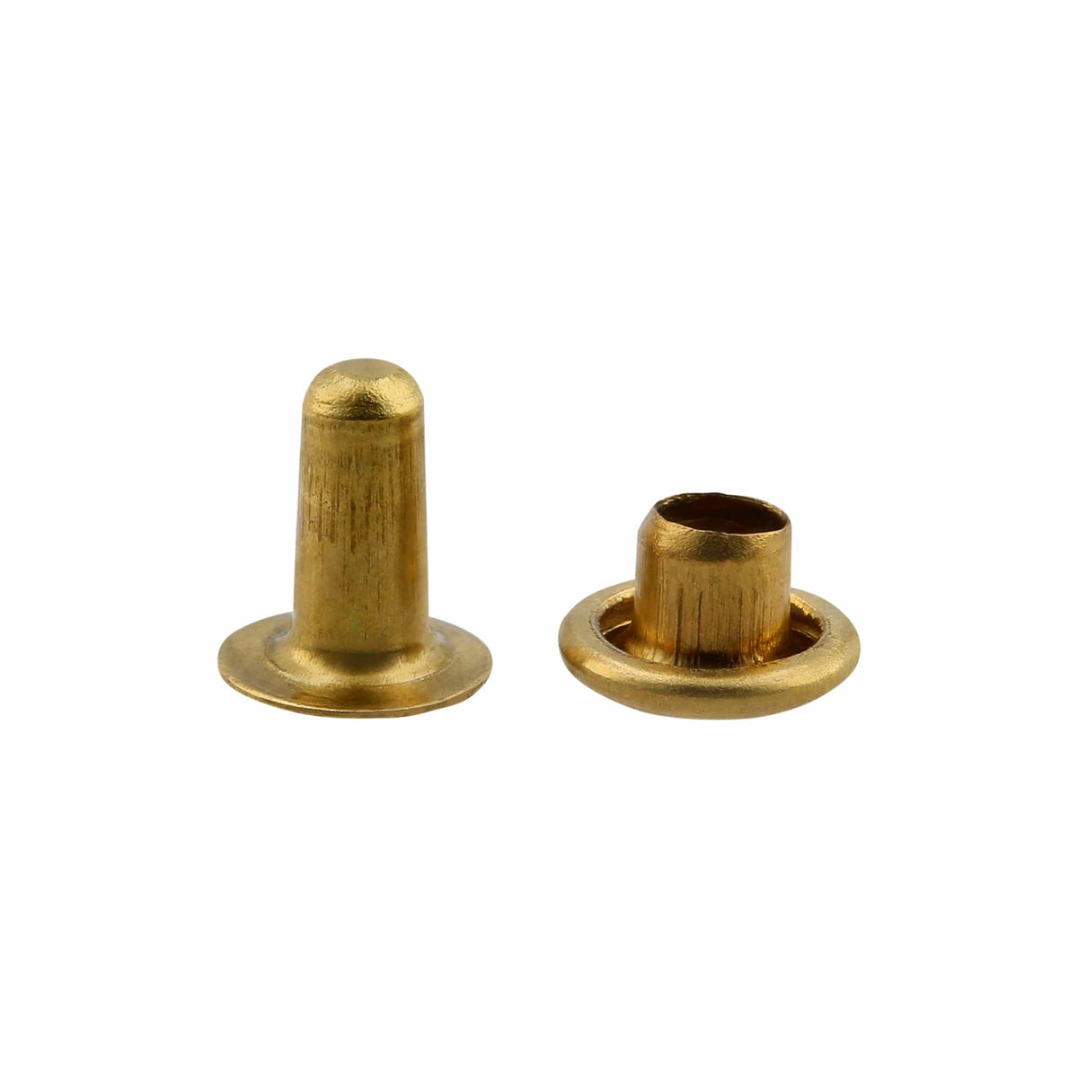 Ohio Travel Bag 6.5mm Brass, Single Cap Jiffy Rivets, Solid Brass-100ct, #NB206S-SB NB206S-SB