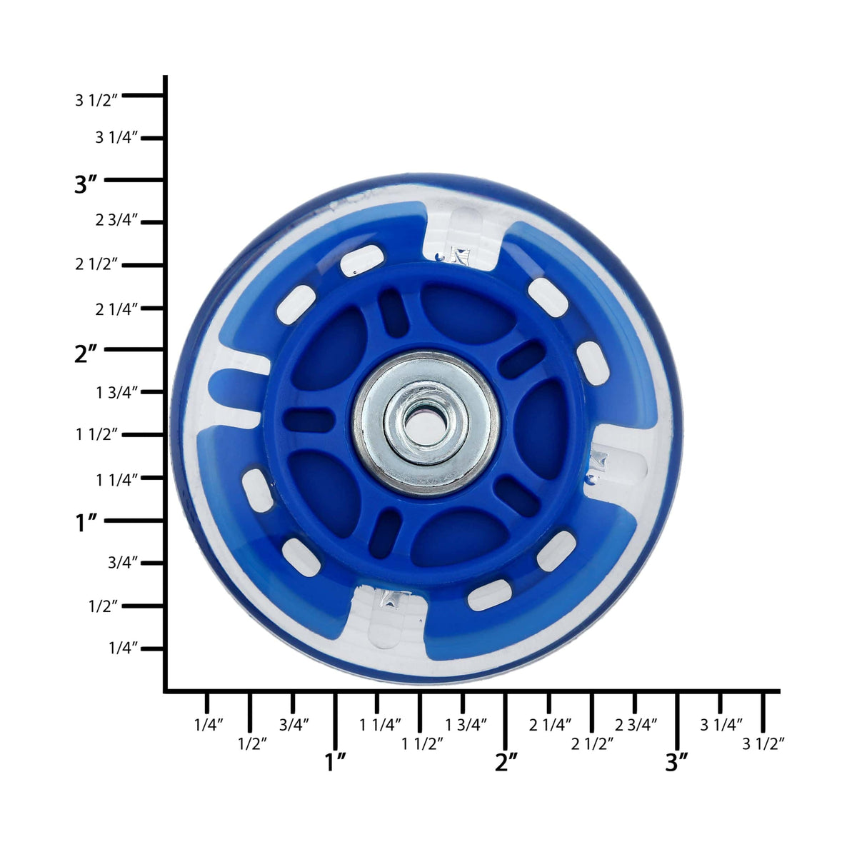 Ohio Travel Bag 76mm Blue, In-line skate wheel with LED Lights, PolyUrethane, #L-3891-BLU L-3891-BLU