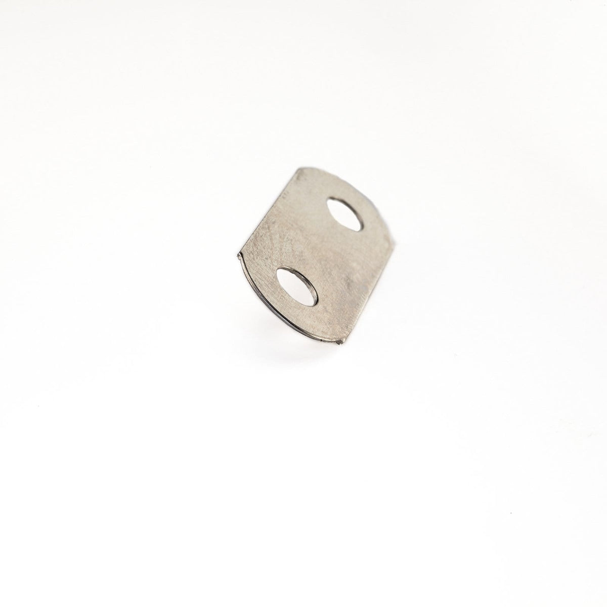 Ohio Travel Bag Fasteners 1 1/4" Nickel, Oblong Double Hole Washer, Steel, #L-2318 L-2318