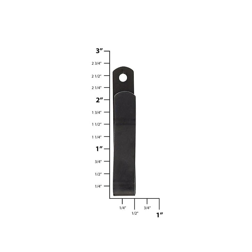 2 1/4" Black, Clip, Steel
