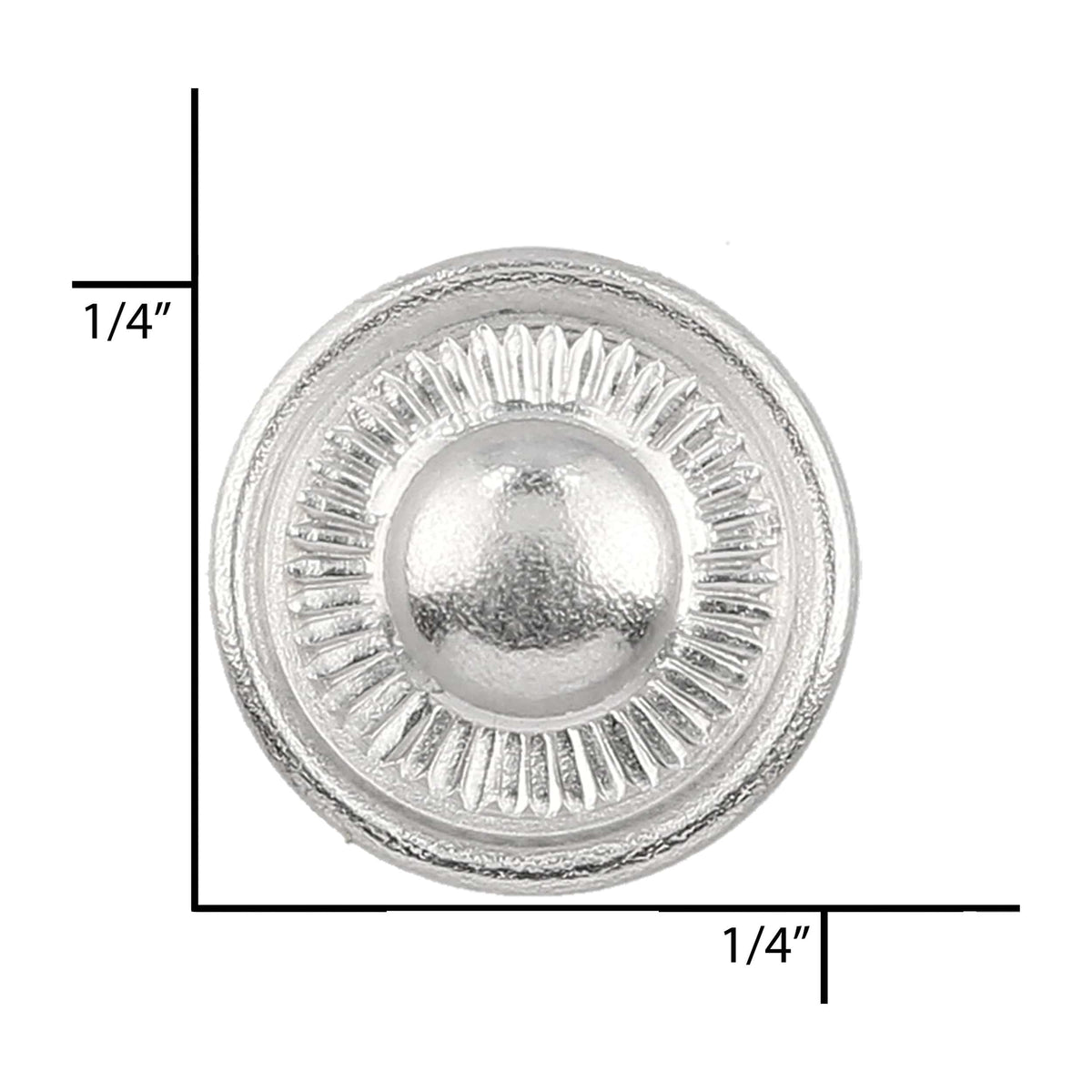 Ohio Travel Bag Fasteners Ligne 2 Nickel, 1/4"Parallel Spring Snap Stud, Solid Brass, #2374-SBN 2374-SBN