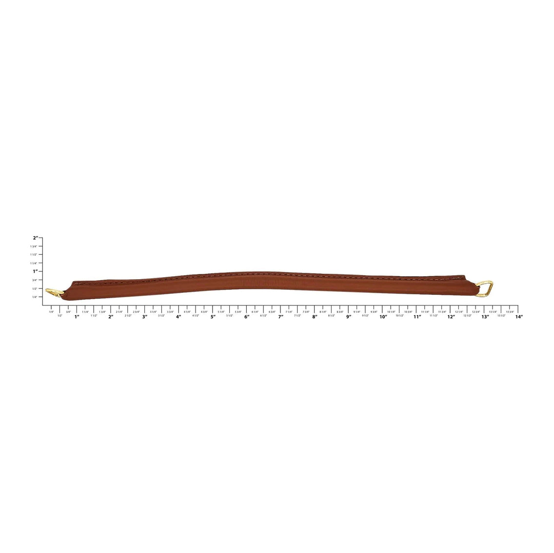 18" Tan, Handle with Brass Hardware, Leather
