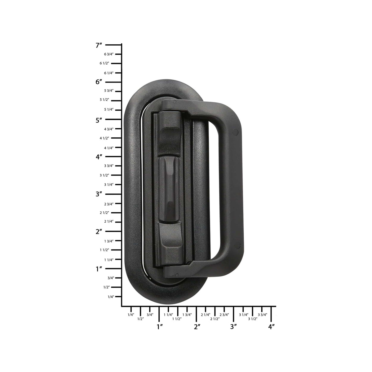 Ohio Travel Bag Handles 6" Black, Plastic Handle with Grommet, Plastic, #L-3823 L-3823