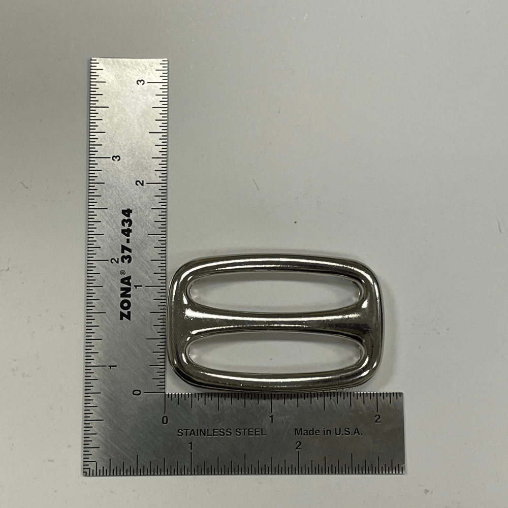 Ohio Travel Bag Rings & Slides 1 1/2" Nickel, Cast Slide Ring, Zinc Alloy, #C-2046-NIC C-2046-NIC