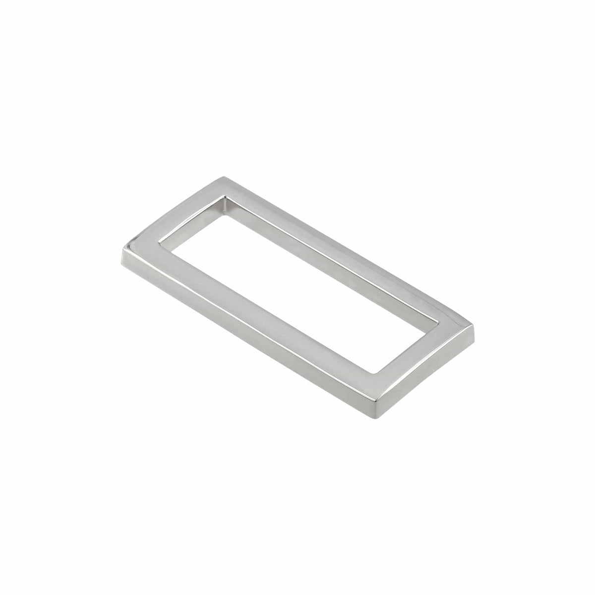 Ohio Travel Bag Rings & Slides 1 1/2" Shiny Nickel, Solid Concave Rectangular Ring, Zinc Alloy, #P-2558-NIC P-2558-NIC