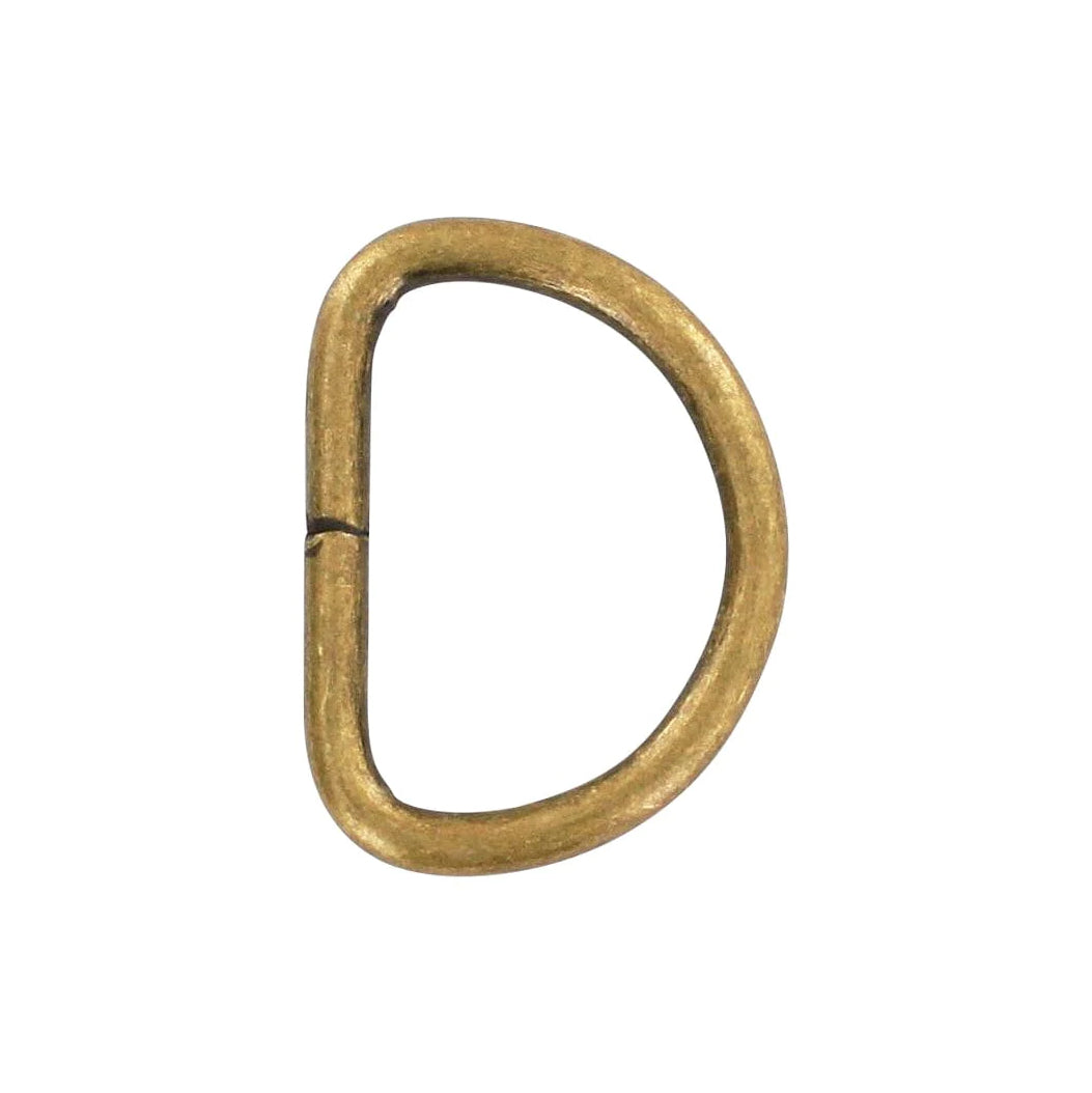1" Antique Brass, Split D-Ring Heavy, Steel