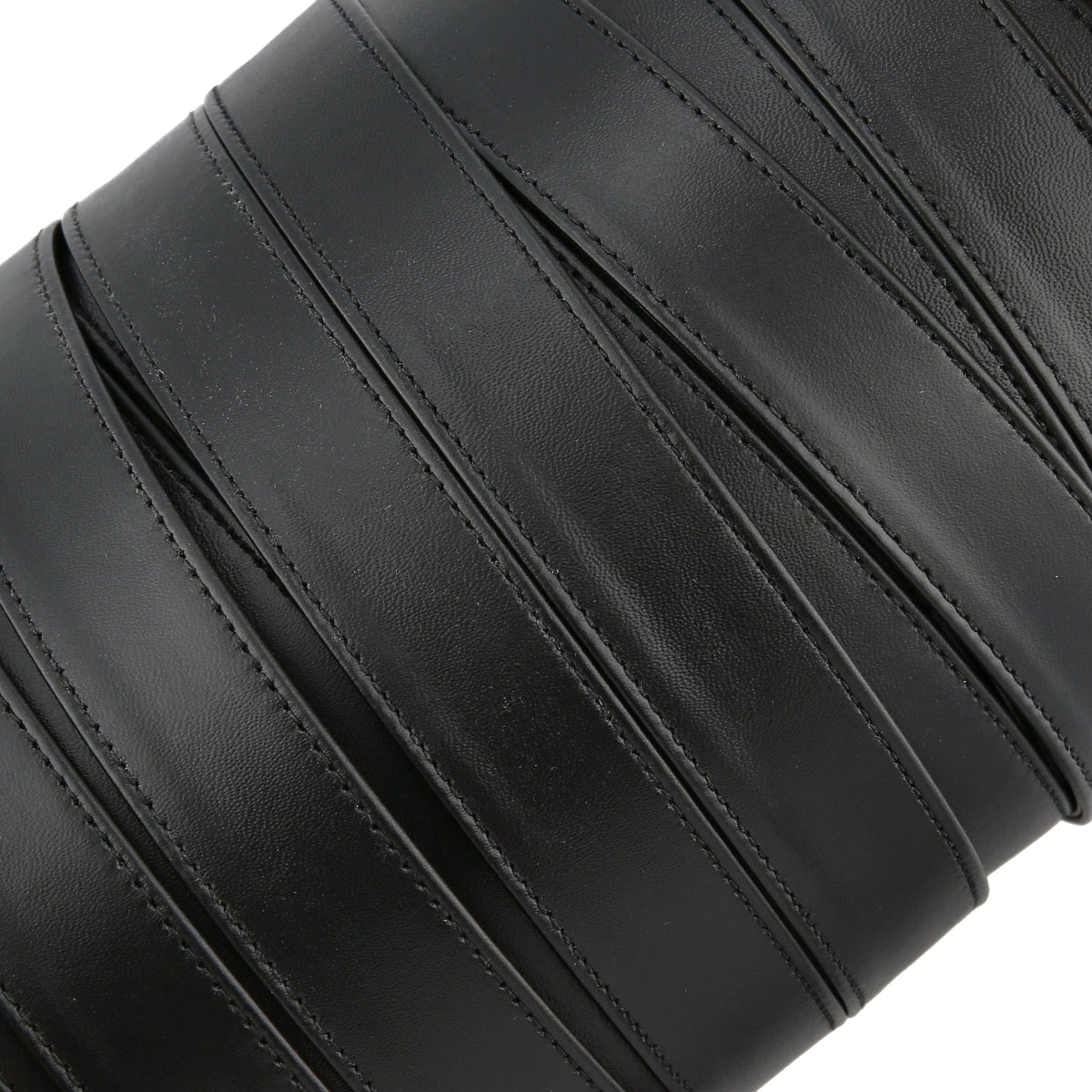 Ohio Travel Bag Strapping 1" Black, Leather Strapping, Leather, #CALF-1-BLK CALF-1-BLK