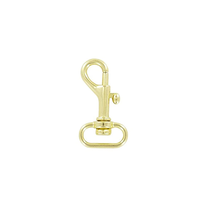 3/4" Shiny Gold, Bolt Swivel Snap Hook, Zinc Alloy-PK4