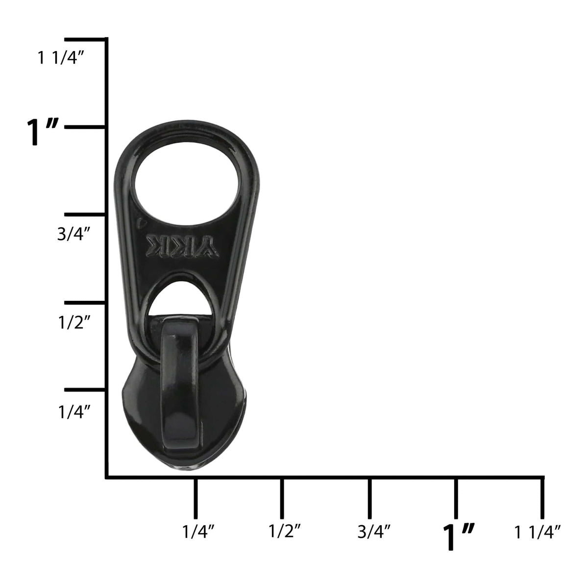 Ohio Travel Bag Zippers #4.5 Black, YKK Short Tab Swivel Slider, Zinc Alloy, #4.5C-4-BLK 4.5C-4-BLK