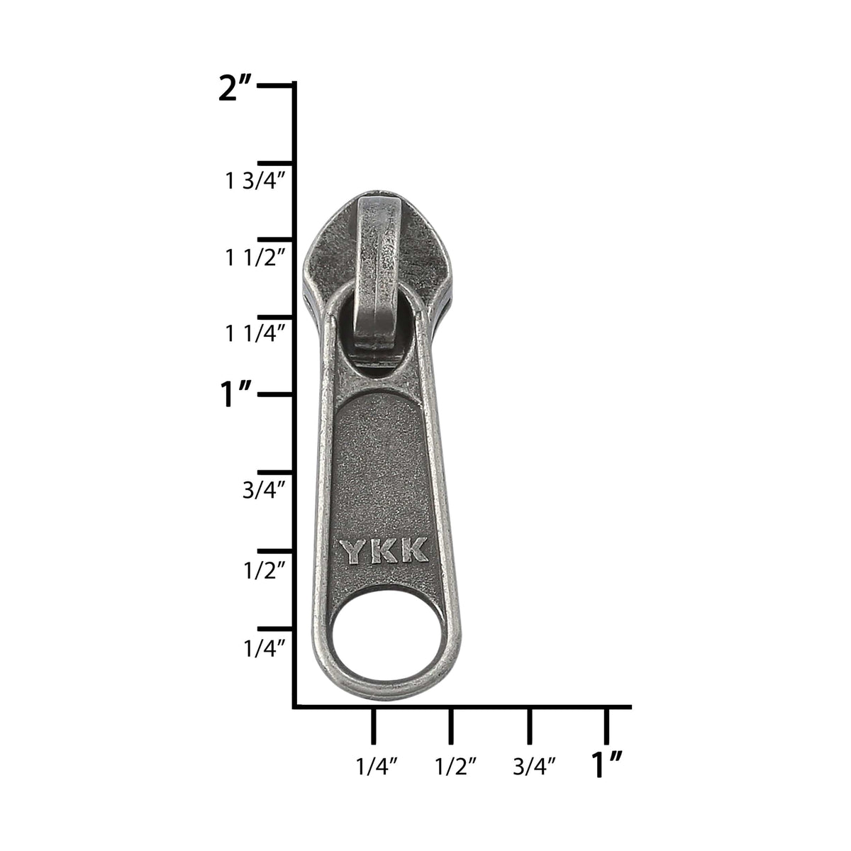 Ohio Travel Bag Zippers #5 Antique Nickel, YKK Long Tab Semi Swivel Slider, Zinc, #5CN-1-ANTN 5CN-1-ANTN