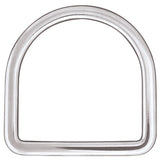 Long Flat Saddle D-Ring, Stainless Steel