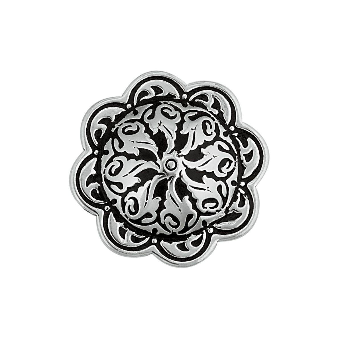 Jeremiah Watt Accented Floral Concho with Loop