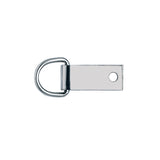 Saddle D-Ring with Clip, NP, 5/8"