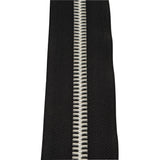 #10 Black, YKK Metal Chain Zipper Tape with Aluminum Teeth